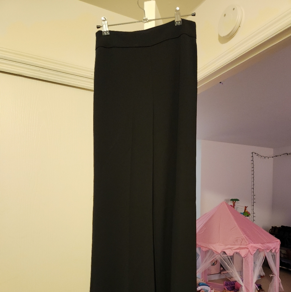 Black wide leg dress pants
